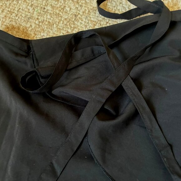 Sansha Signature Ballet Dance Black Tie Wrap Flared Skirt Size 2 - Picture 4 of 6